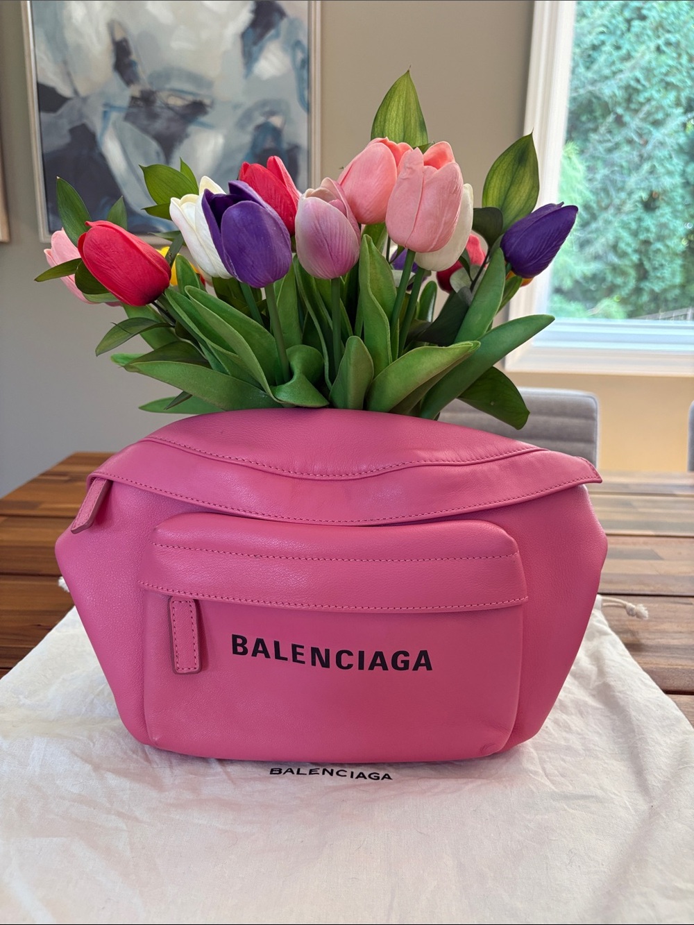 Pink Leather Balenciaga Bum Bag